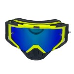 Ochelari unisex ski, snowboard, motociclism, ciclism, rama verde, lentila multicolora, O11GMN